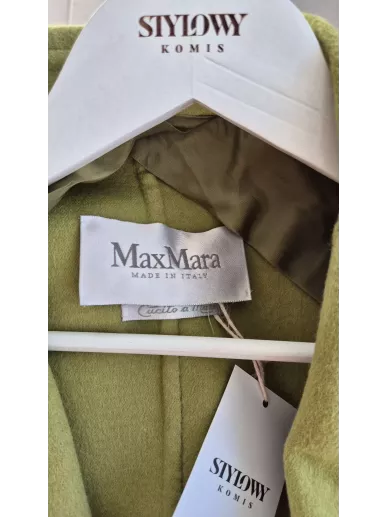Max Mara zielona marynarka wełna angora IT 42 PL 38