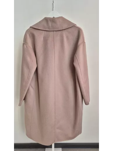 S MaxMara płaszcz różowy wełna kaszmir Cucito a Mano