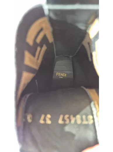Botki Fendi skóra czarne z logo FF r.37 | Stylowy Komis