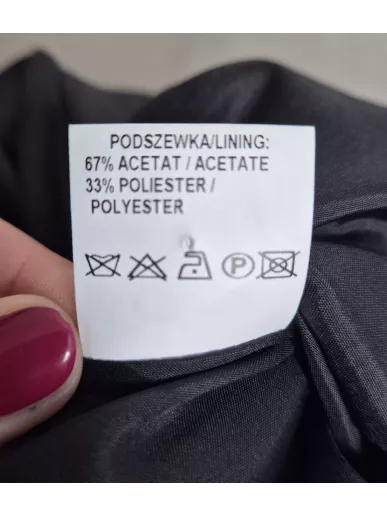 Czarna spódnica Deni Cler z wełny jagnięcej i jedwabiu rozmiar 34