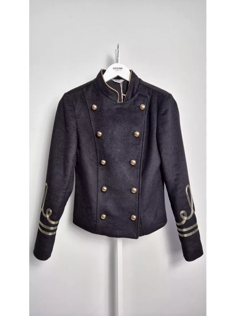 Liu Jo kurtka napoleońska czarna wełna | Stylowy Komis