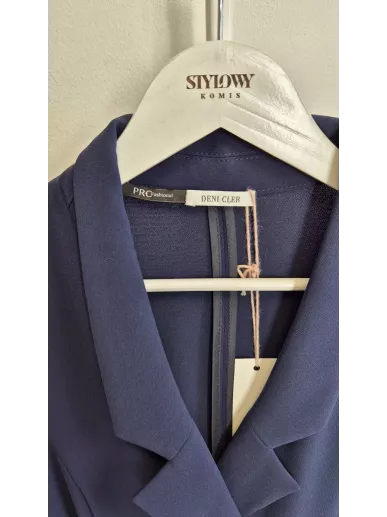 Deni Cler sukienka granatowa dwurzędowa r. 40 | Stylowy Komis