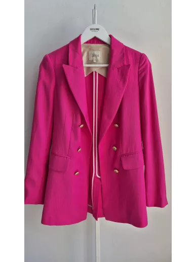 Patrizia Aryton różowa marynarka dwurzędowa r. 34 – Stylowy Komis