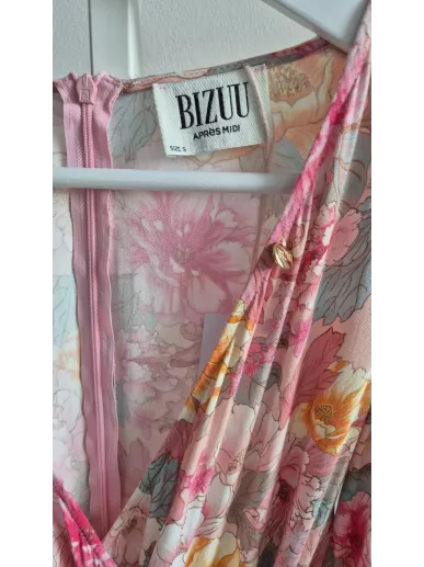 Bizuu sukienka maxi kopertowa w kwiaty z wiskozy rozmiar S