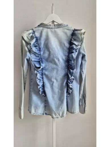 Bizuu koszula jeansowa z falbanami r. S – Stylowy Komis