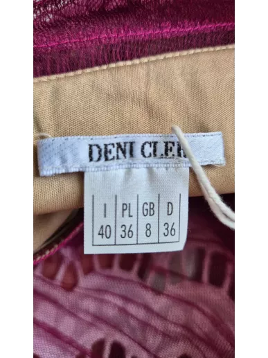 Sukienka Deni Cler fuksjowa z koronką, rozmiar 36