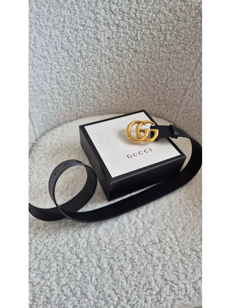 Pasek Gucci Duża Klamra Double G . Luksus z drugiej ręki Stylowy Komis