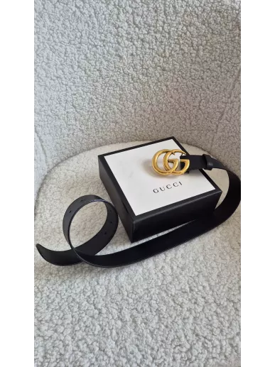 Pasek Gucci Duża Klamra Double G . Luksus z drugiej ręki Stylowy Komis