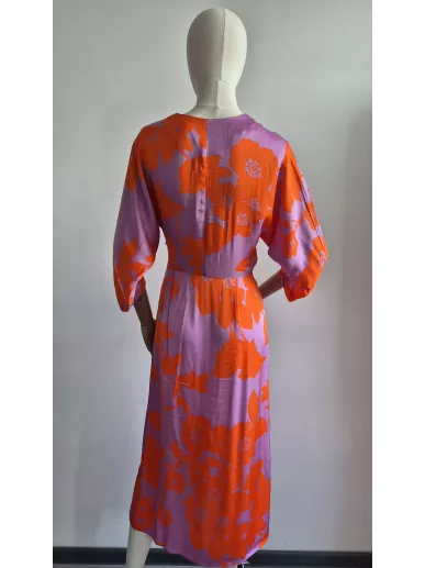 Patrizia Aryton sukienka kopertowa midi w kwiaty, wiskoza EcoVero, XS