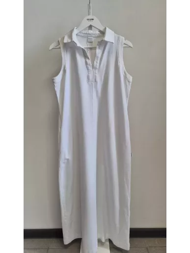 MaxMara Leisure – Biała sukienka polo bez rękawów