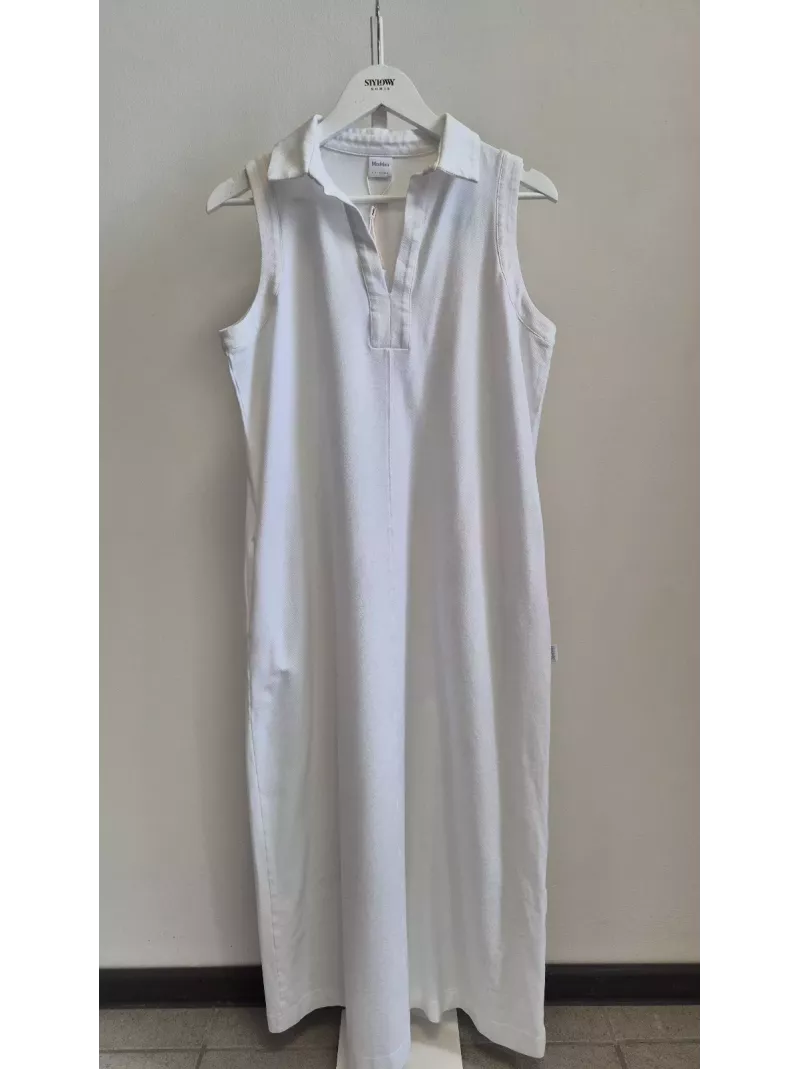 MaxMara Leisure – Biała sukienka polo bez rękawów
