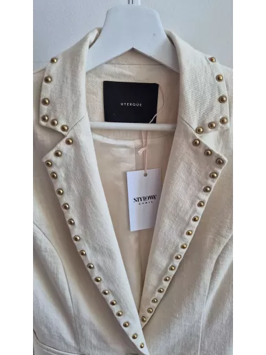 Marynarka UTERQÜE z bawełny z ćwiekami