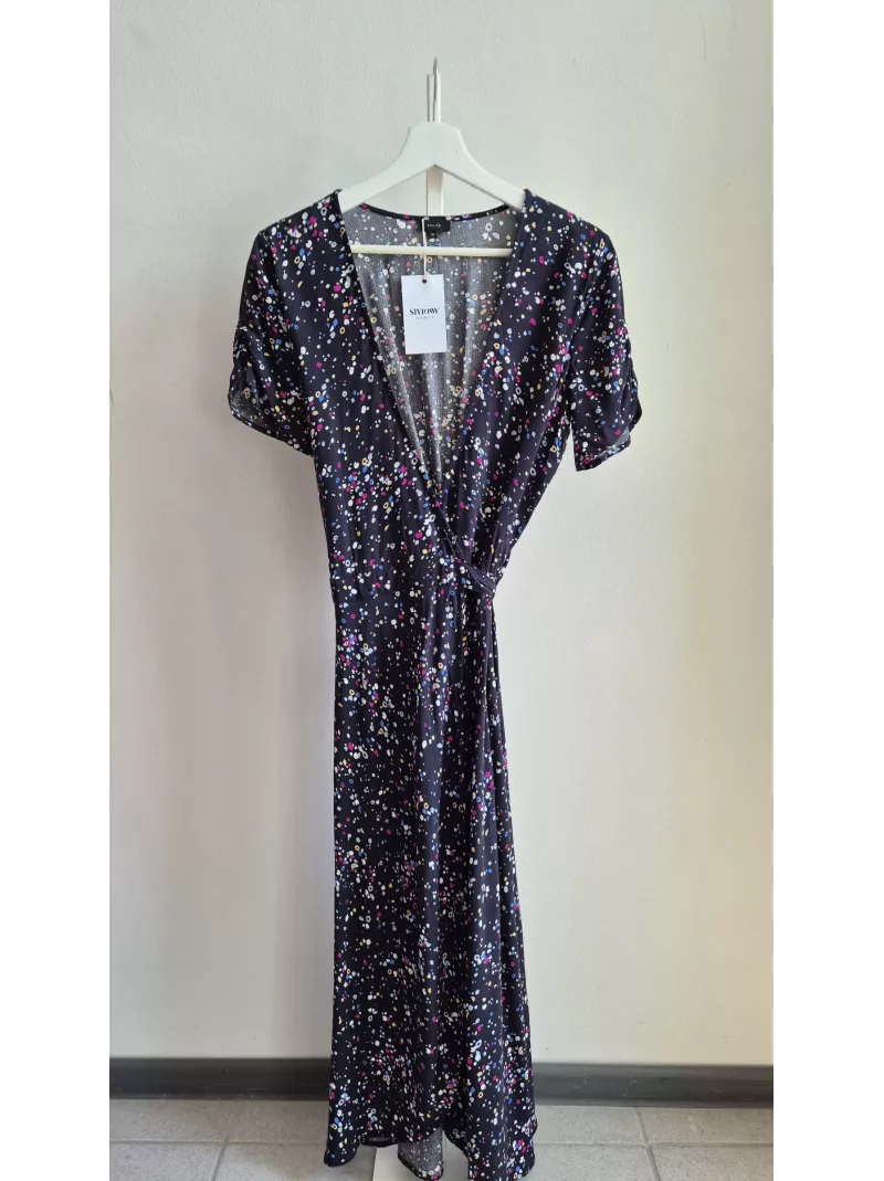 Sukienka Solar kopertowa w kolorowe kropki