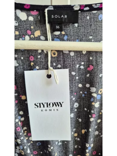 Sukienka Solar kopertowa w kolorowe kropki