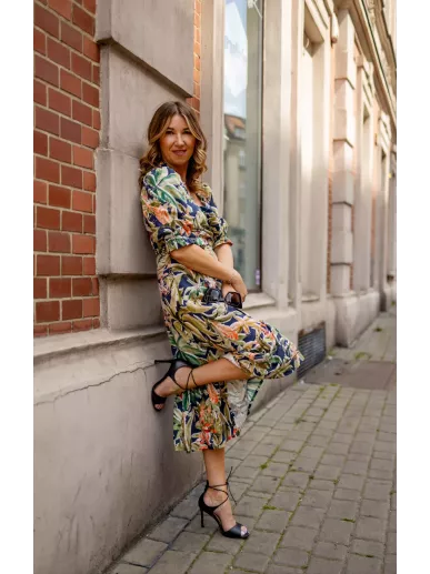 Sukienka Bizuu z lnem i wiskozą – tropikalna elegancja