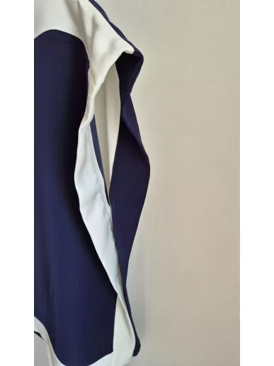 Bluzka Carolina Herrera granatowo–biała, rozm. 38 (M)