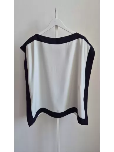 Bluzka Carolina Herrera granatowo–biała, rozm. 38 (M)