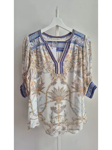 Hale Bob – jedwabista bluzka boho we wzory, rozmiar M