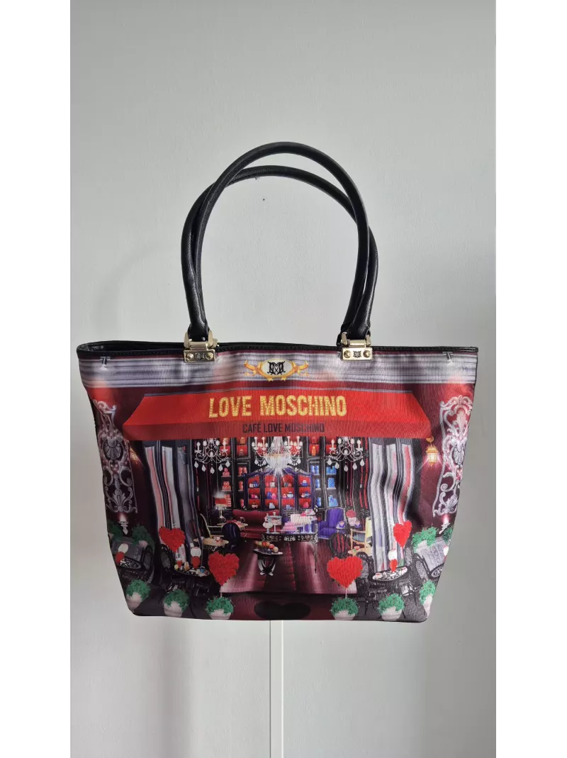 Love Moschino Shopper Bag Café Print – duża torba