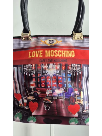 Love Moschino Shopper Bag Café Print – duża torba
