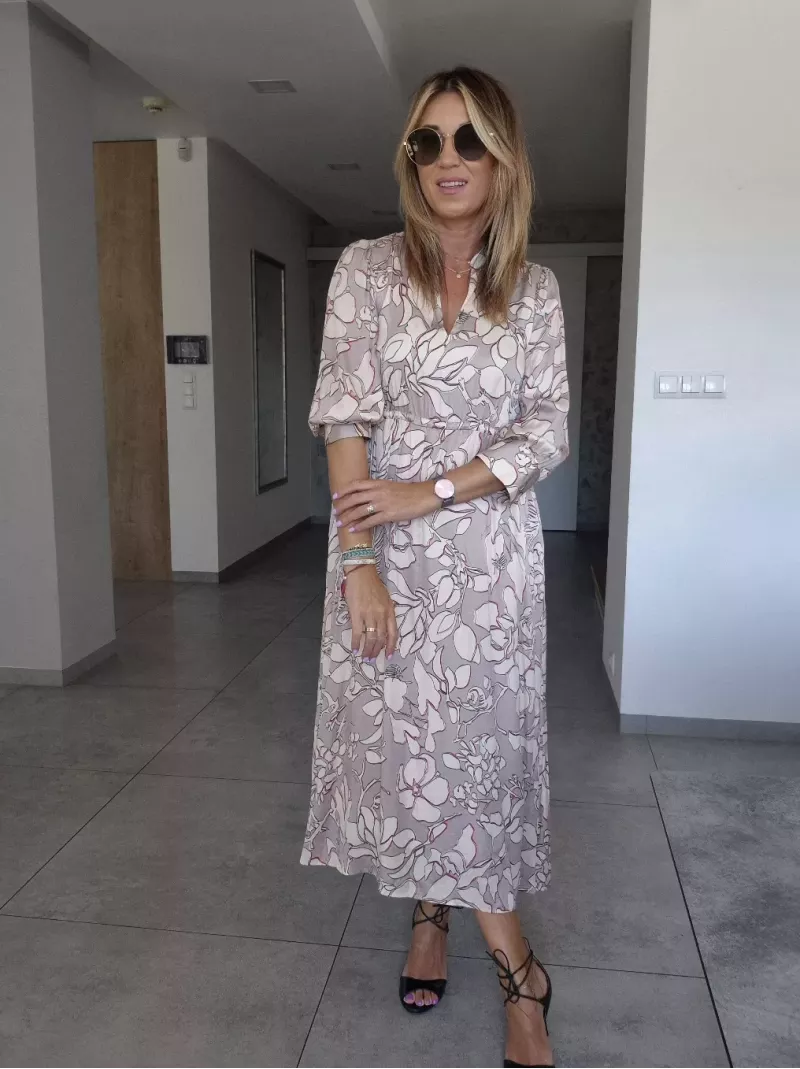 Elegancka sukienka jedwabna Marc Cain