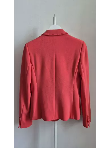 Marynarka MaxMara z odpinaną falbanką – wełna dziewicza, rozmiar 38