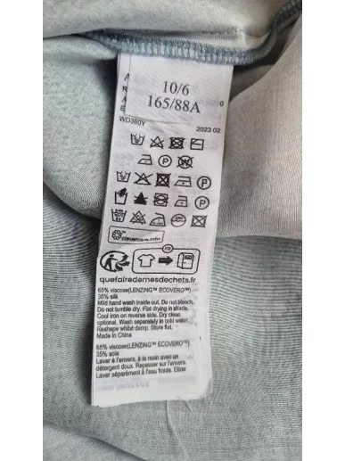 AllSaints sukienka midi tie-dye niebieska jedwab/wiskoza rozmiar 38 (UK10/US6)