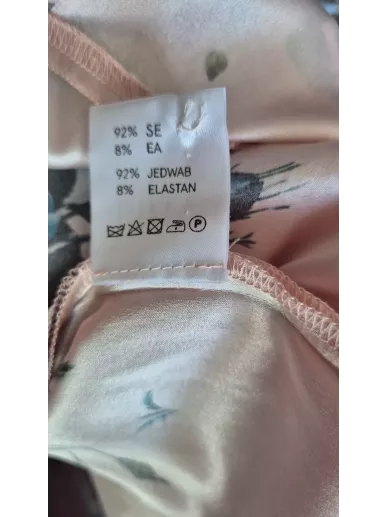 Bizuu jedwabna sukienka maxi różowa w kwiaty rozm. 38