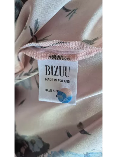 Bizuu jedwabna sukienka maxi różowa w kwiaty rozm. 38