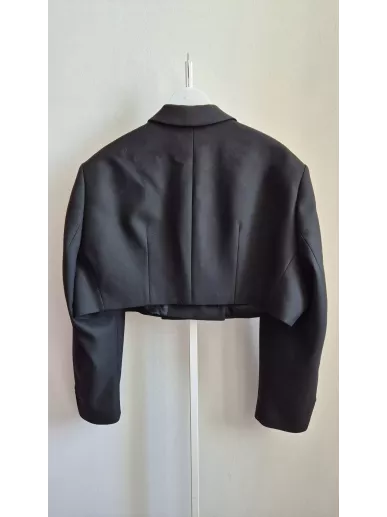 La Mania Super Marynarka Czarna One Size Oversize Crop