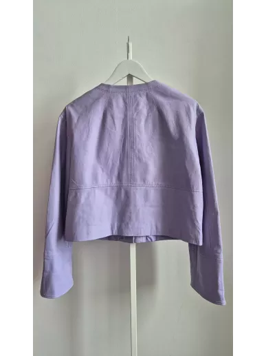 Riani liliowa kurtka skórzana nappa 100% jagnięca skóra, rozmiar 38