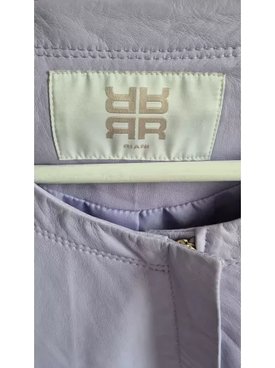 Riani liliowa kurtka skórzana nappa 100% jagnięca skóra, rozmiar 38