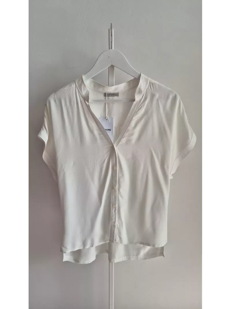 Cristinaeffe Suite bluzka jedwabna kremowa biała oversize rozmiar 38