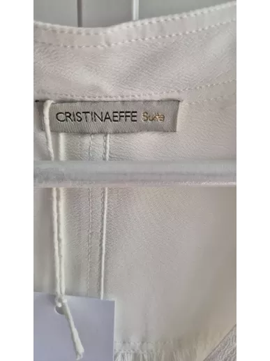 Cristinaeffe Suite bluzka jedwabna kremowa biała oversize rozmiar 38