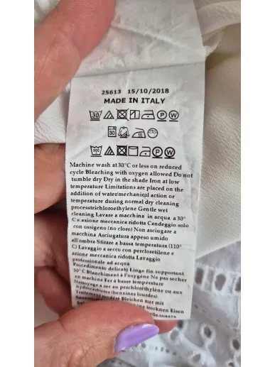 Cristinaeffe Suite bluzka jedwabna kremowa biała oversize rozmiar 38