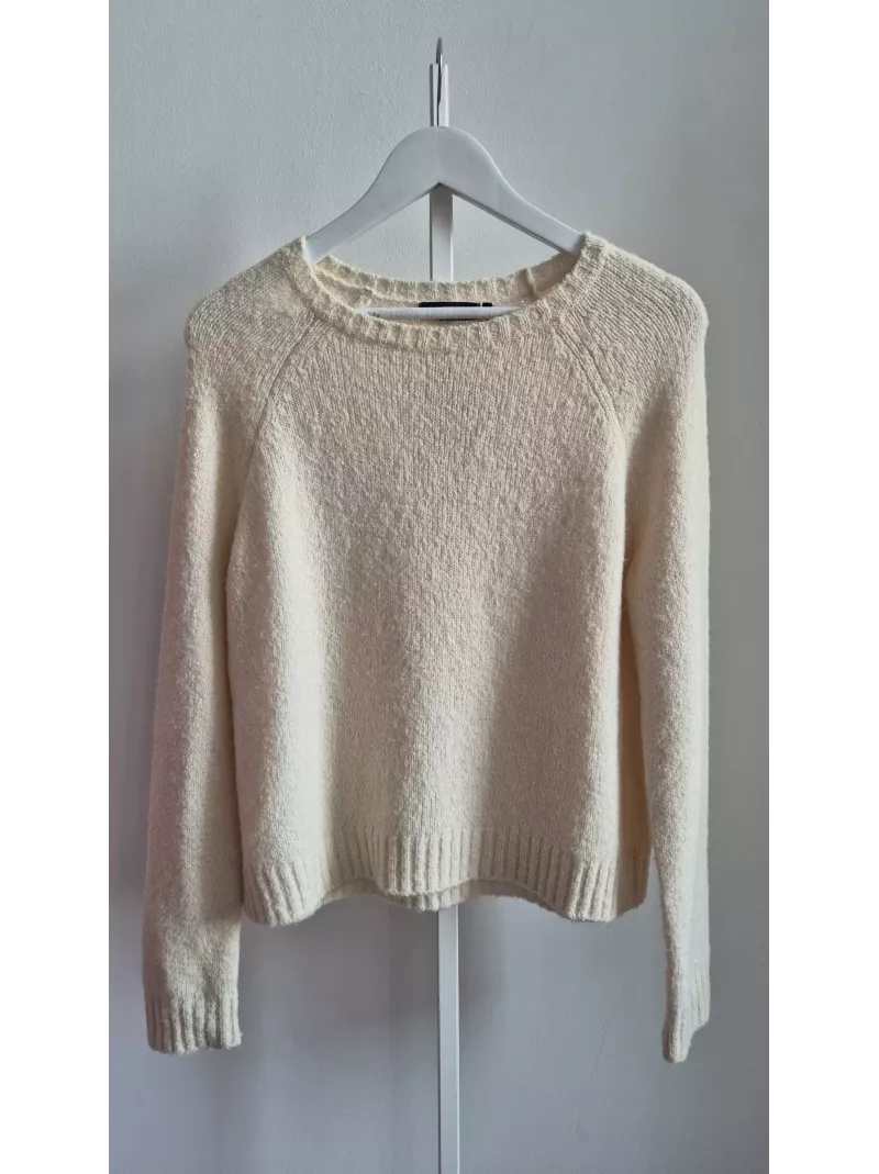 Weekend MaxMara kremowy sweter z mieszanki alpaki, bawełny i wełny – premium second hand