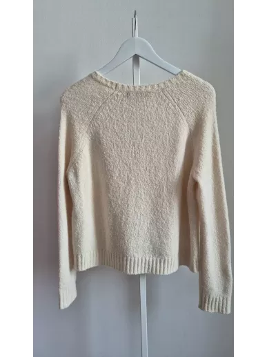 Weekend MaxMara kremowy sweter z mieszanki alpaki, bawełny i wełny – premium second hand