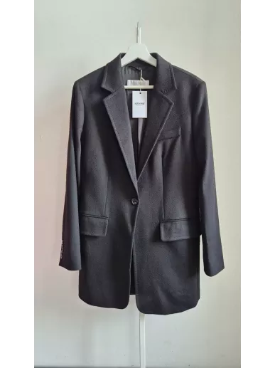 MaxMara – czarny płaszcz  Made in Italy rozmiar 40polski