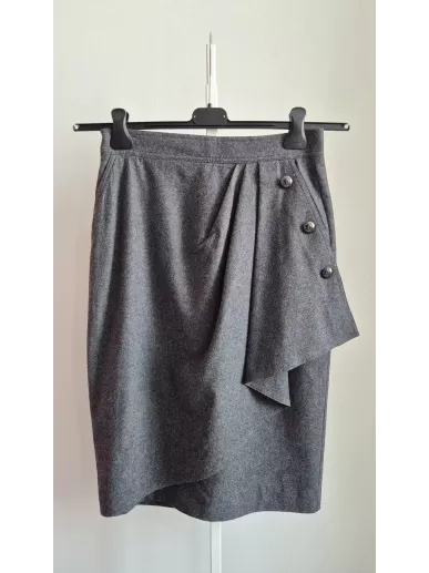 MaxMara szara spódnica wełniana 38 | Stylowy Komis