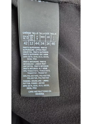 Sukienka MaxMara Elegante czarna jedwabna z tiulowymi rękawkami – nowa z metką