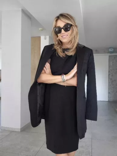 Sukienka MaxMara Elegante czarna jedwabna z tiulowymi rękawkami – nowa z metką