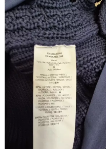 Marella Sport granatowy sweter z tasiemkami | Stylowy Komis