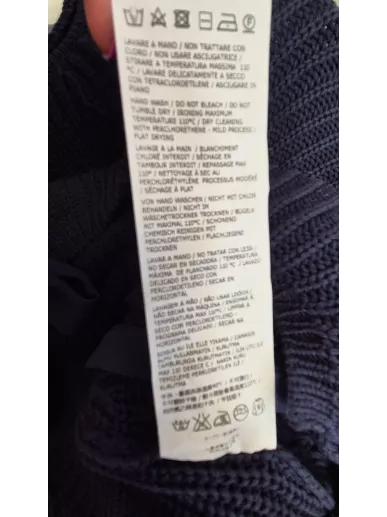 Marella Sport granatowy sweter z tasiemkami | Stylowy Komis