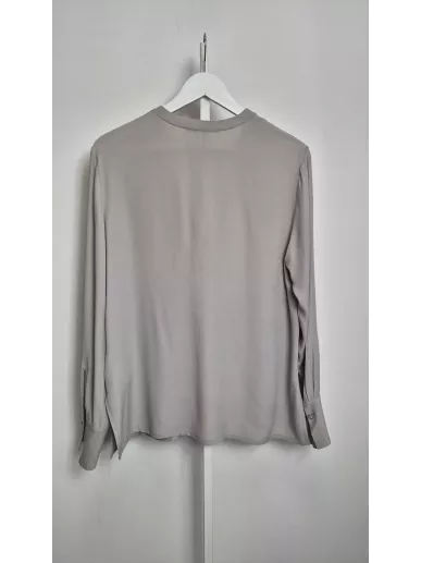 Bluzka Laurel szara jedwabna elegancka z długim rękawem, rozmiar 38 (second hand premium)