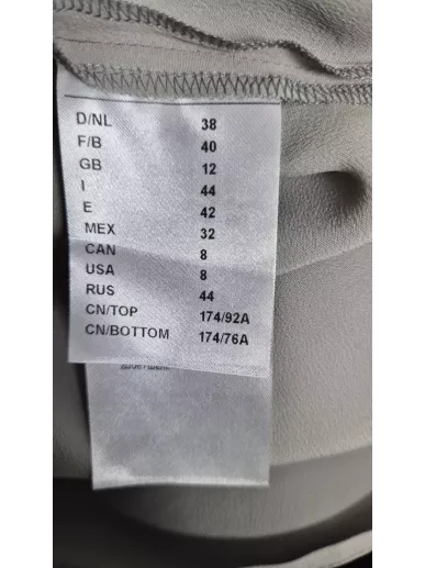 Bluzka Laurel szara jedwabna elegancka z długim rękawem, rozmiar 38 (second hand premium)