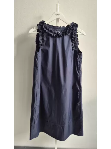 S MaxMara granatowa sukienka z falbanami r. 40 – Stylowy Komis