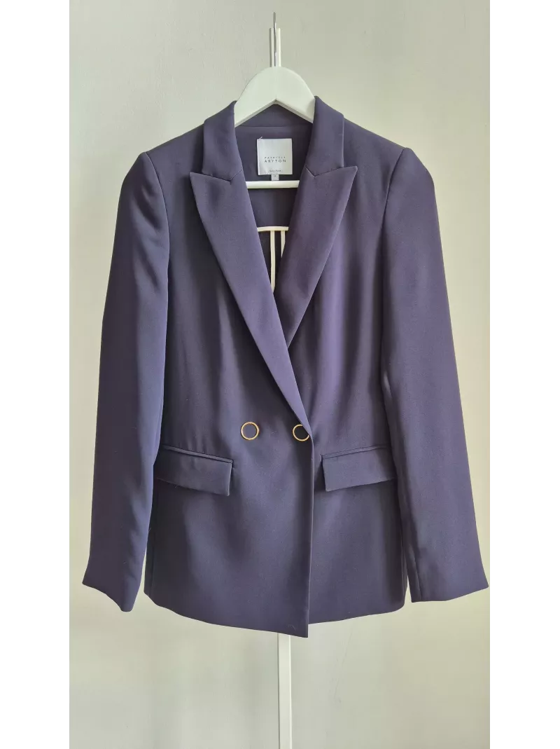Granatowa marynarka Patrizia Aryton damska dwurzędowa, rozmiar 34, premium second hand