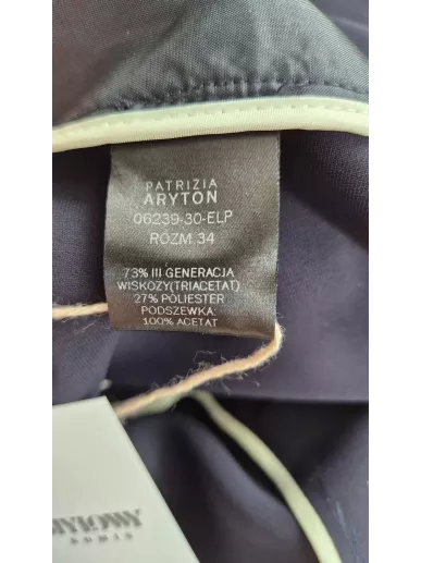 Granatowa marynarka Patrizia Aryton damska dwurzędowa, rozmiar 34, premium second hand