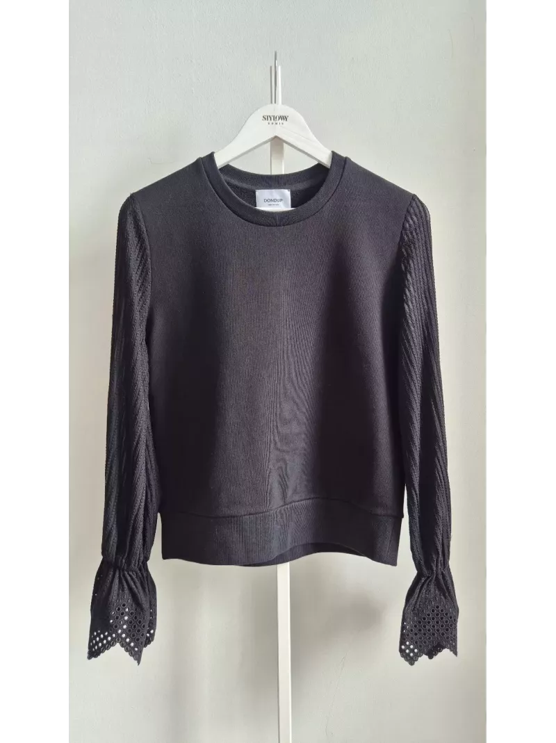 Dondup czarna bluza bawełna wiskoza r. S