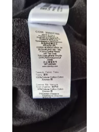 Dondup czarna bluza bawełna wiskoza r. S